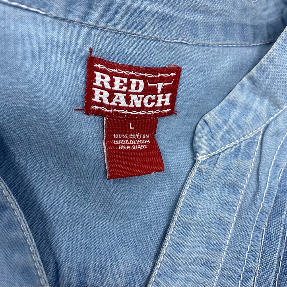 Red Ranch Tunic Top - Picture 6 of 6